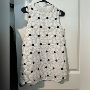 Tyler Boe Claudette Ruffle Neck Appliqué Daisy Top White Size XS